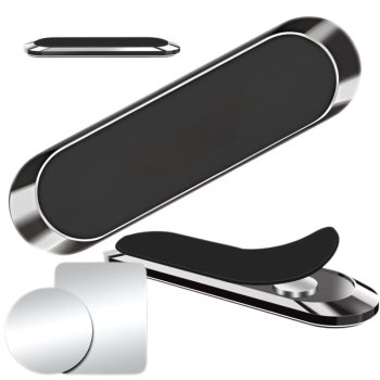 Adhesive Magnetic Car Phone Holder for Dashboard, Strong Magnet, Black