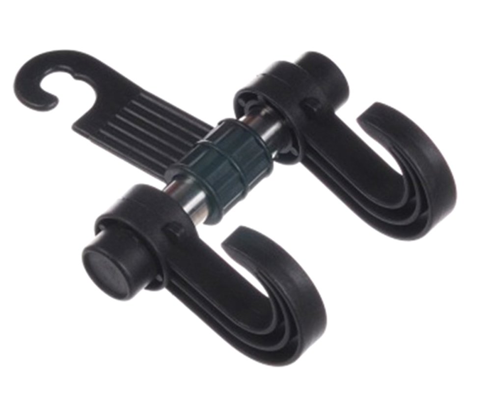 Universal Car Headrest Hook Hanger for Bags Purses and Clothes, black (0)