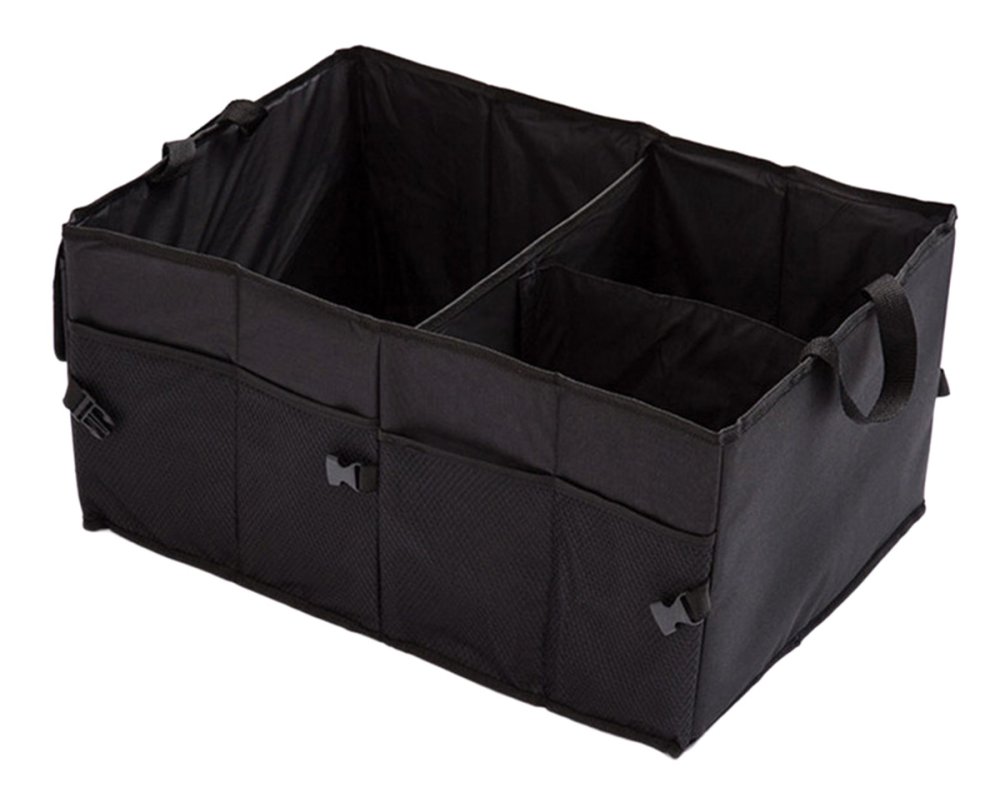 Large Car Trunk Organizer with 9 Pockets, Black (1)