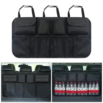 Car Trunk Organizer with Pockets, Black