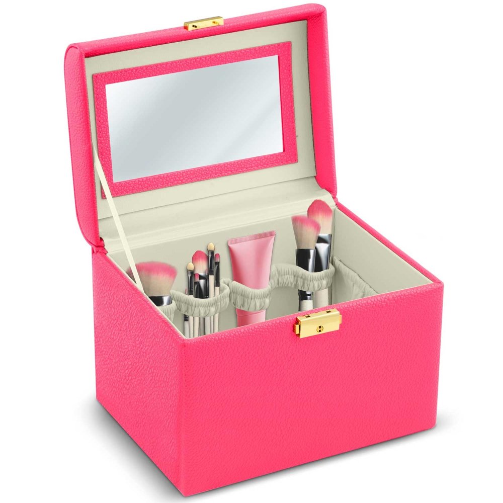 Massido MS-706 Travel Makeup Case Organizer, pink (2)