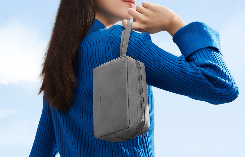 Baseus Case Cover Pocket Pouch Organaizer Storage Bag for Accessories, Grey (1)