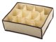 Underwear and Sock Drawer Organiser, 12 Compartments, Beige