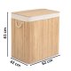 Massido 150L Bamboo Laundry Hamper, 3-Section Sorter with Lid