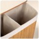 Bamboo Laundry Basket Massido 100 L – 2 Compartments with Lid