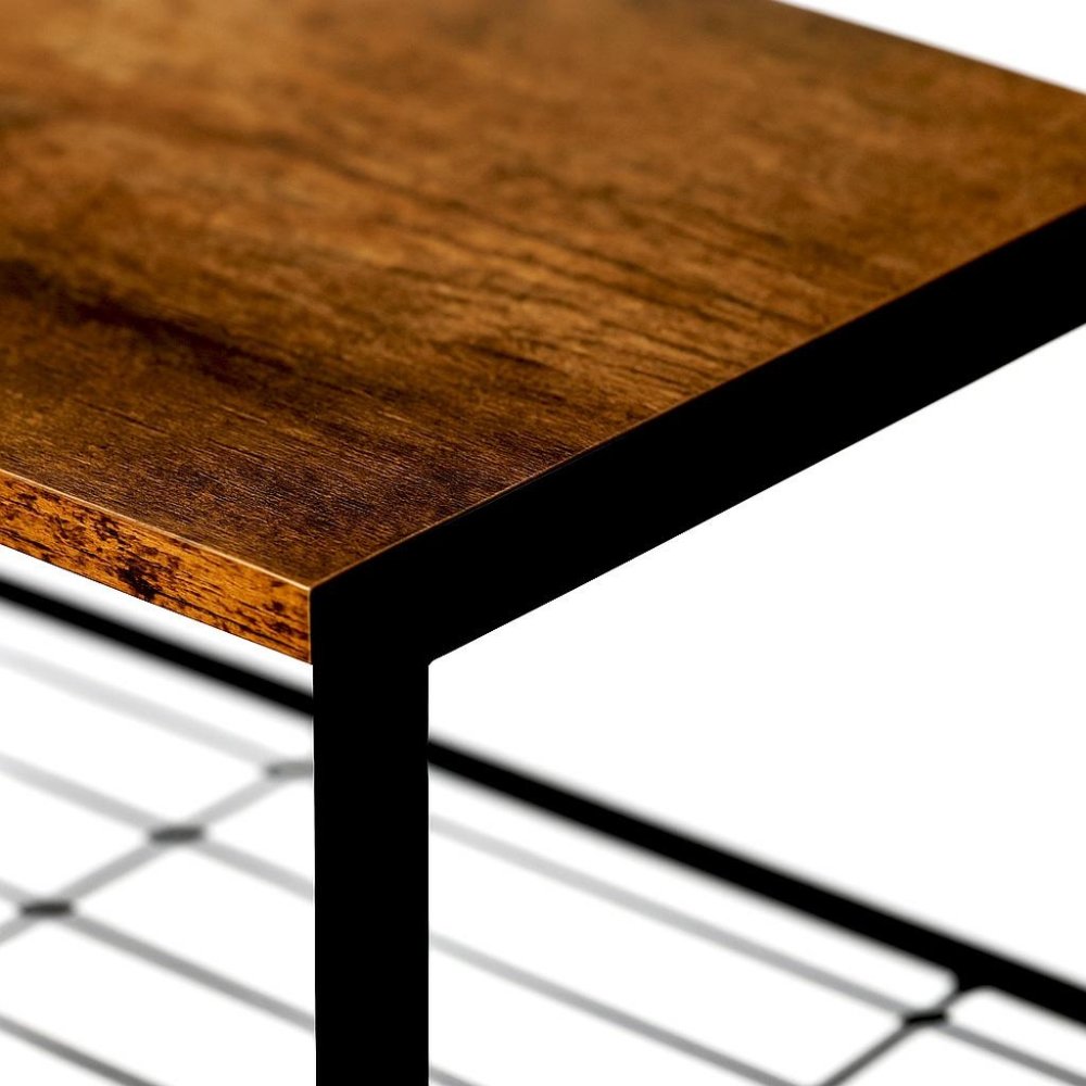 Industrial 5-Tier Shoe Rack, Metal and Wood Storage Organizer (2)