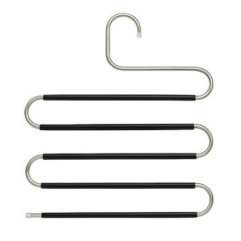 Space Saving Pants Hanger for 5 Pairs, Non-Slip Multi-Layer Closet Organizer