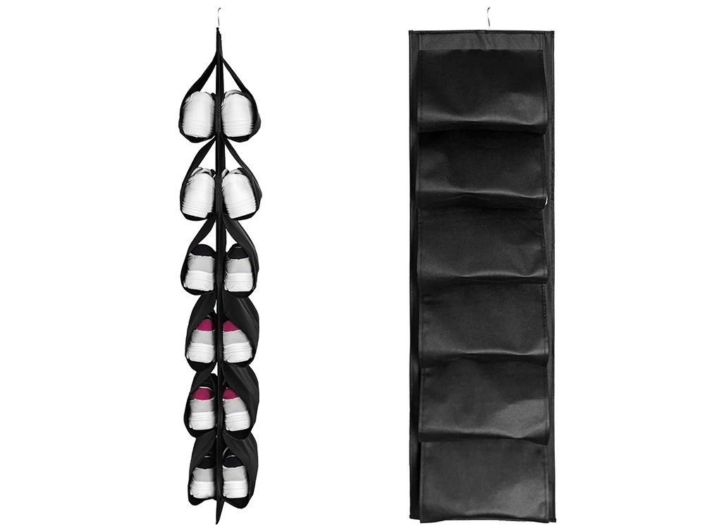 Shoe organizer for wardrobe closet hanging shoe rack 12 pairs (0)