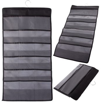 Double-Sided Hanging Underwear Organizer for Closet with 24 Pockets, Different colors