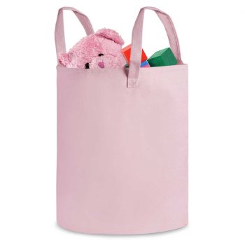Large Cotton Toy Storage Basket Nukido, pink