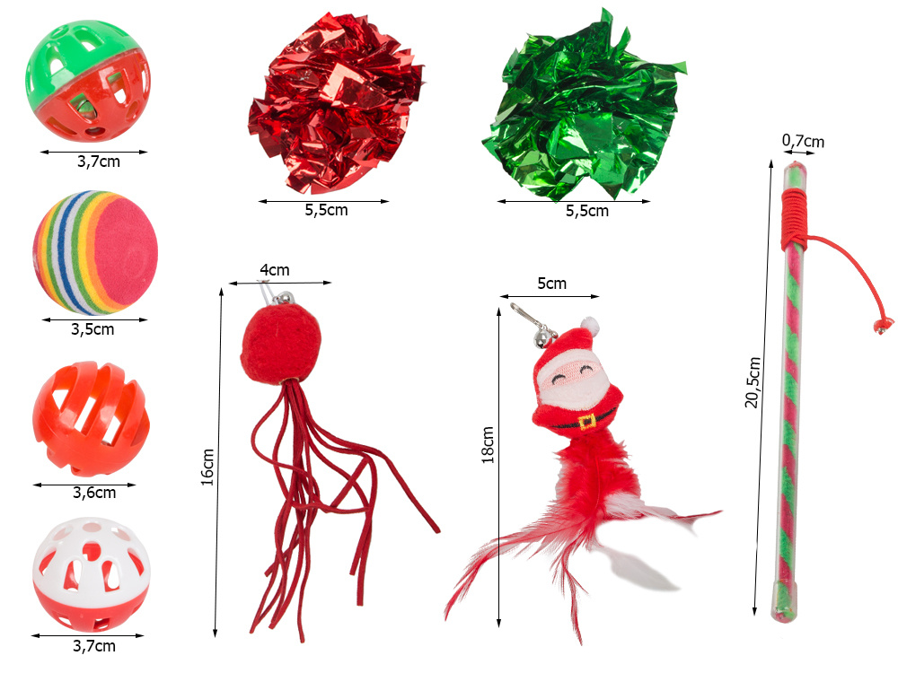 Christmas Cat Toys, 9 pcs. (4)