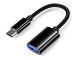 USB-C to USB-A 3.0 OTG adapter for phone, durable, black