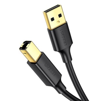 Ugreen USB Type B (Male) - USB 2.0 (Male) Printer Cable 480Mbps 1,5m, Black