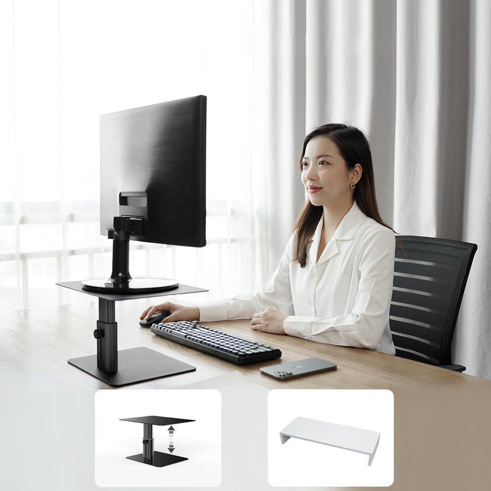 Nillkin HighDesk Tall Stand Monitor Desktop Support Holder, Black (2)
