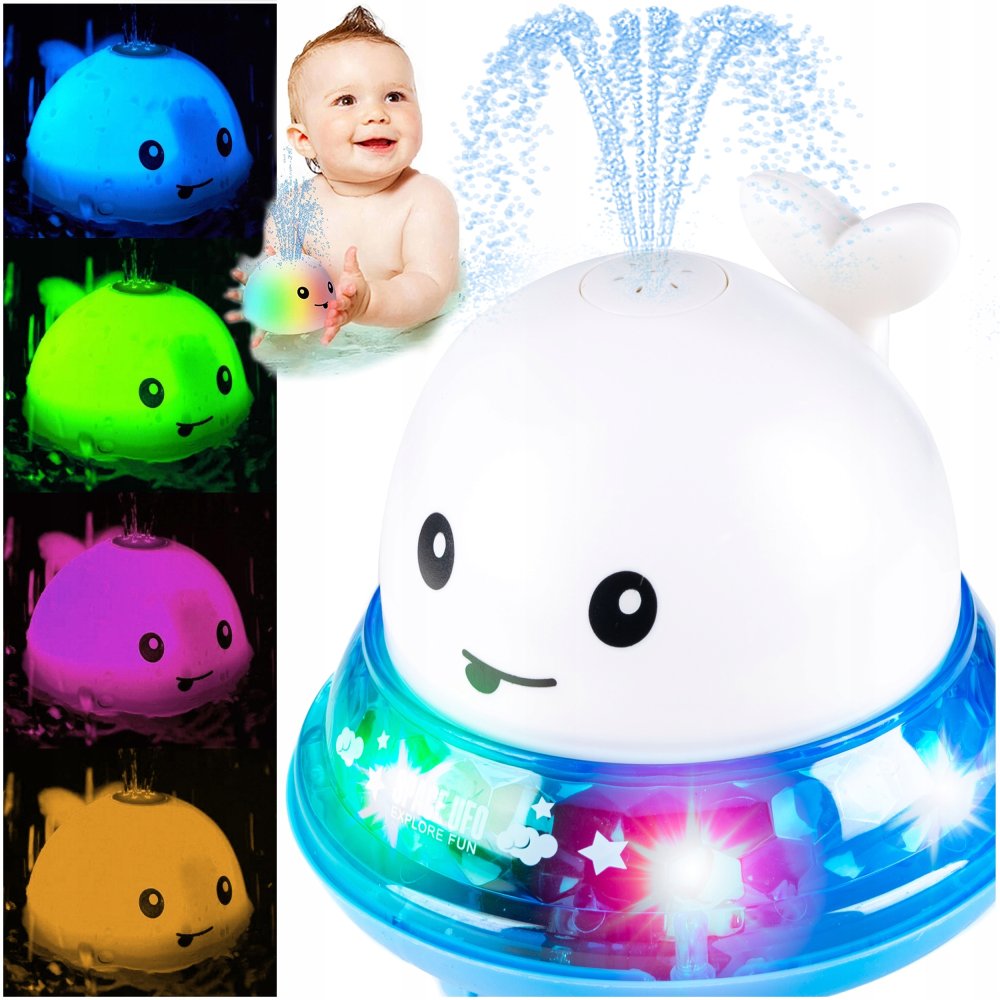 Floating Whale Bath Toy Fountain with Lights and Music (5)