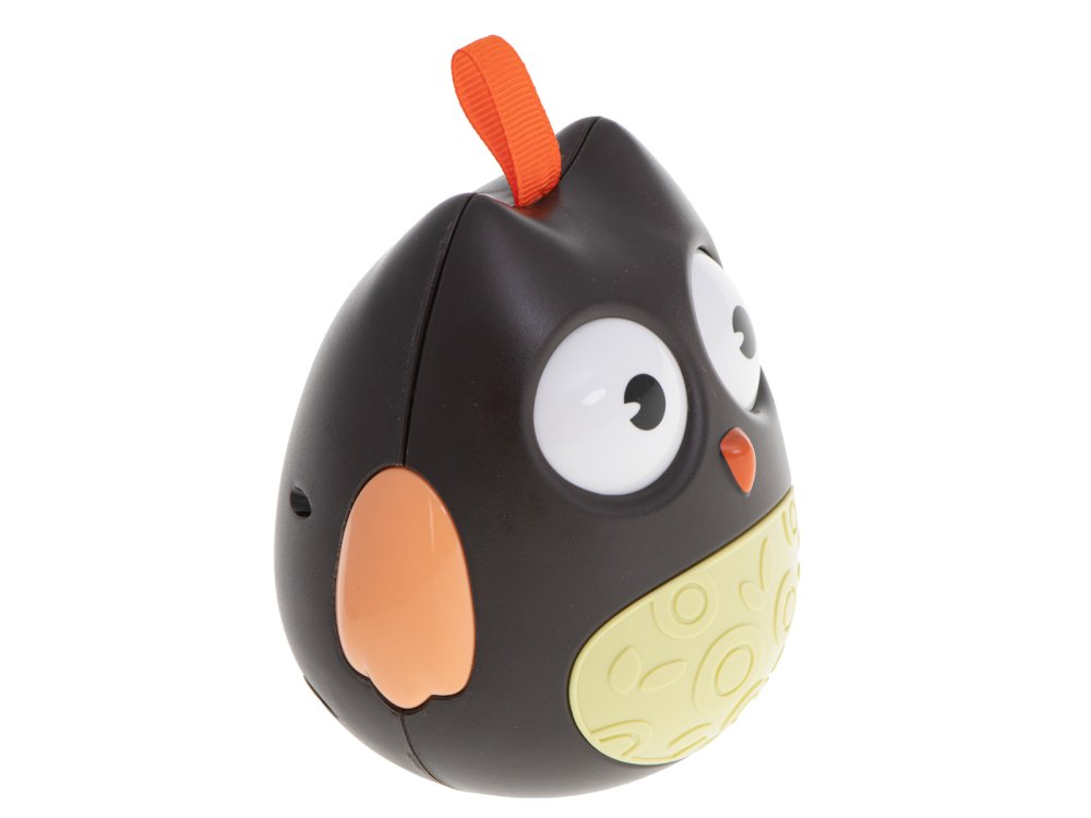 Kid's Educational Sensory Tumbler Toy Roly-poly Rattle "Owl", Black (0)