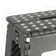 Folding Anti-slip Step Stool for Kitchen or Bathroom, 22cm, Dark gray