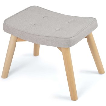 Norse Sofotel Upholstered Footstool, Light Grey