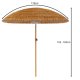 Gardlov Hawaiian Tilting Patio Umbrella 170 cm, Beige 25326