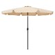 Large Garden Umbrella 3m with Crank and Tilt MultiGarden, Beige