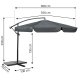 Plonos Foldable Garden Umbrella, 350 cm, Black