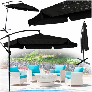 Large Cantilever Garden Parasol 290 cm, black