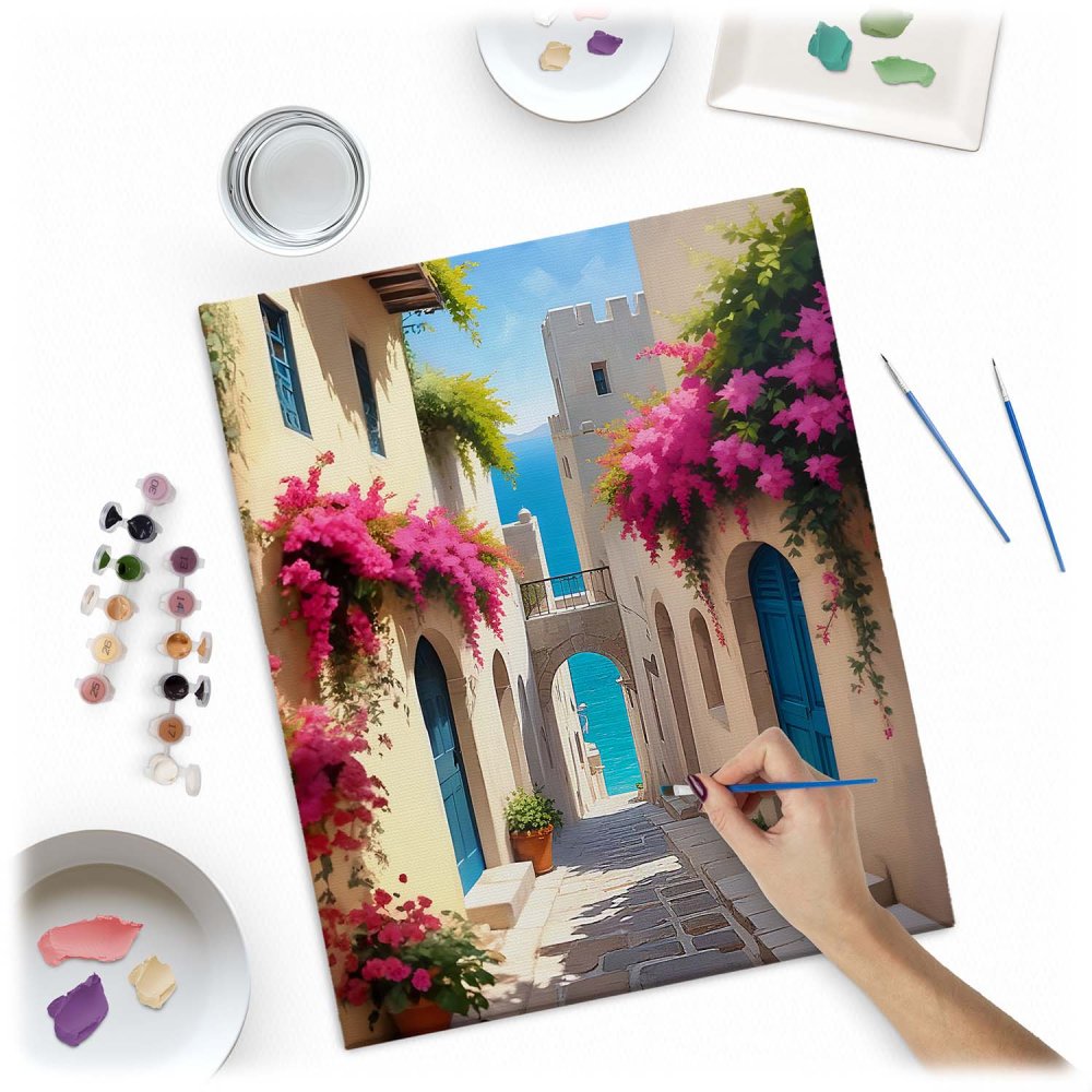 Massido Urban Landscape Paint by Numbers Kit, 40x50 cm – DIY Painting Set (0)
