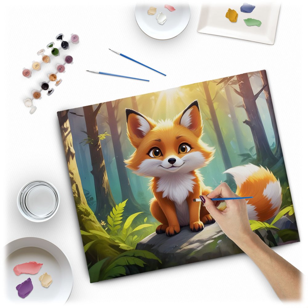 Massido Paint by Numbers Kit 40x50 cm - Fox Design Art Set (0)