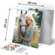 Massido Paint-by-Numbers Kit 40x50 cm - Woman with Horse Portrait Artwork