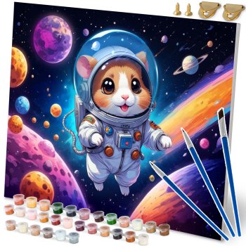 Massido Astronaut Paint by Numbers Kit 40x50 cm - DIY Space Art Canvas
