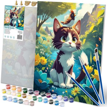 Massido Paint by Numbers Kit 40x50 cm, Kitten