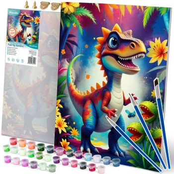 Massido Paint by Numbers Kit 40x50 cm, Dino