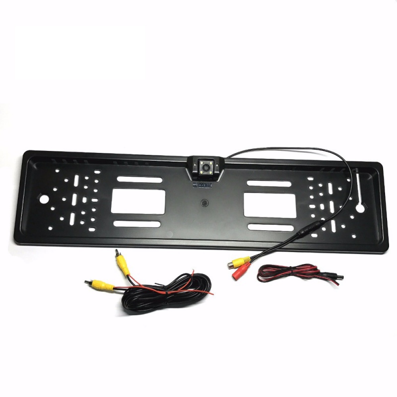 Auto License Plate Frame with Rear View Reverse Backup Camera, Black (0)