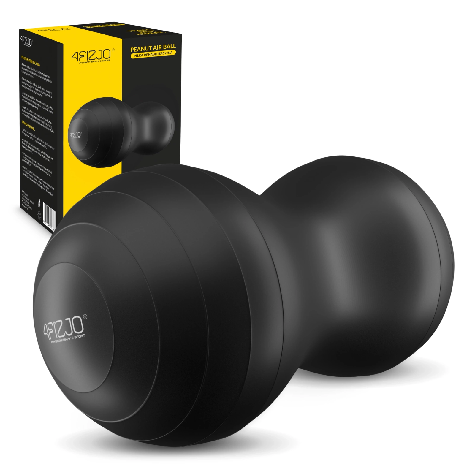 4FIZJO PEANUT AIR BALL Peanut Stability Ball for Exercise, Black