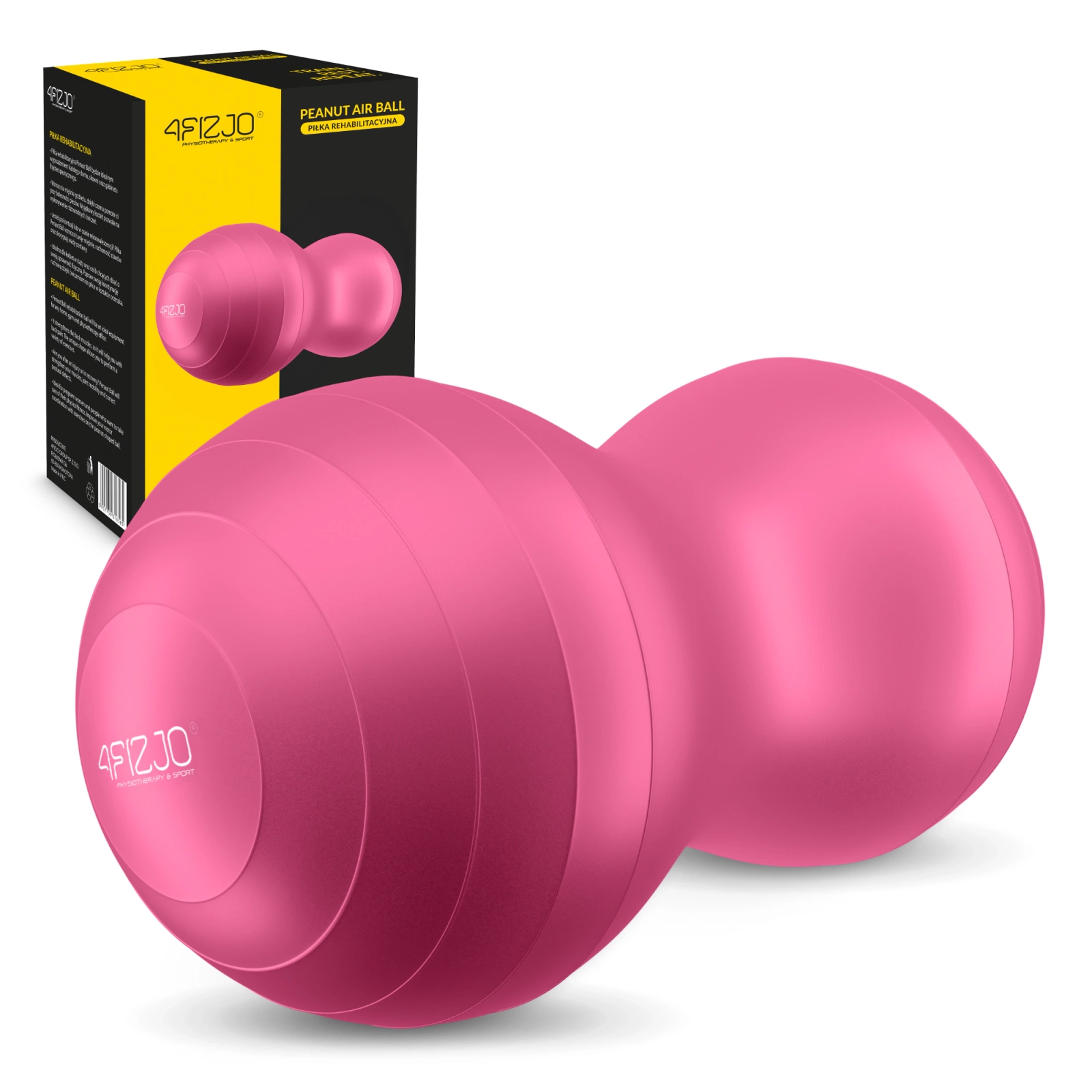 4FIZJO PEANUT AIR BALL Peanut Exercise Ball for Fitness and Rehab, Pink