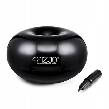 4FIZJO DONUT AIR BALL Exercise Fitness Gym Rehabilitation Ball - 50 cm, Black