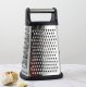 4-Sided Stainless Steel Box Grater for Vegetables and Cheese 22 cm