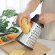4-Sided Stainless Steel Box Grater for Vegetables and Cheese 22 cm