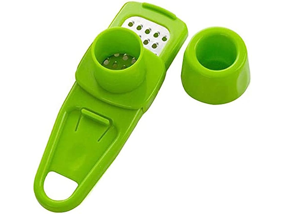 Compact Garlic and Nut Grater with Holder (Stainless Steel, 13.5 cm) (3)