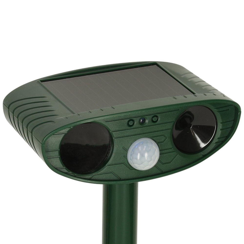 Solar-Powered Ultrasonic Animal Repeller, Deterrent (4)