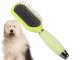 Self-Cleaning Slicker Brush for Dogs and Cats Grooming, Green