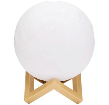 Cold White Moon Decorative Night LED Lamp 3D Moon with Remote Control 8 cm, RGB