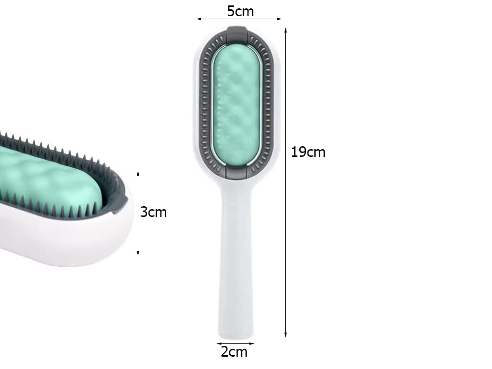 3-in-1 Silicone Pet Grooming Brush for Dogs and Cats, Hair Remover (1)