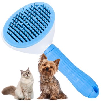 Self-Cleaning Slicker Brush for Dogs and Cats for Shedding and Grooming