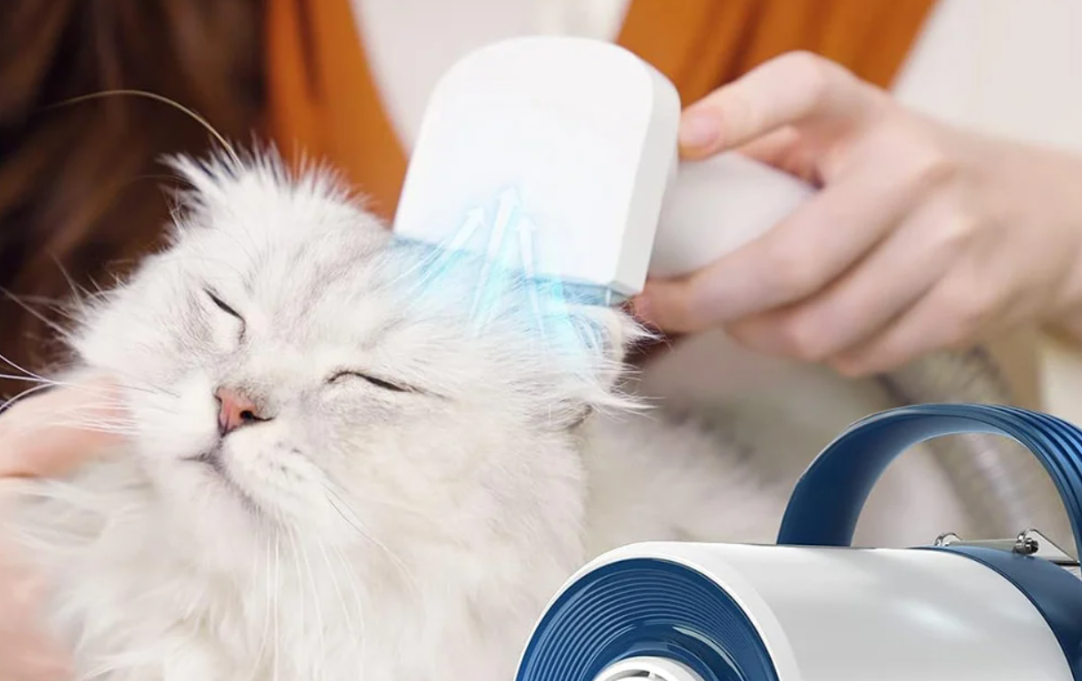 Grooming vacuum cleaner from hair for pet care Oneisall LM2, white (4)