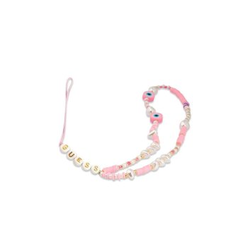 Guess Beads Shell Phone Strap - Pink Beaded Charm (3666339048297)