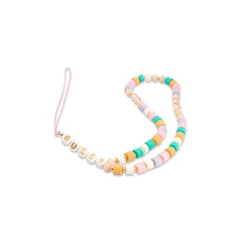 Guess GUSTFLWP Heishi Beads Phone Strap, Pink