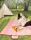 Beach Picnic Blanket Waterproof Portable Camping Mat 2x2m, Red