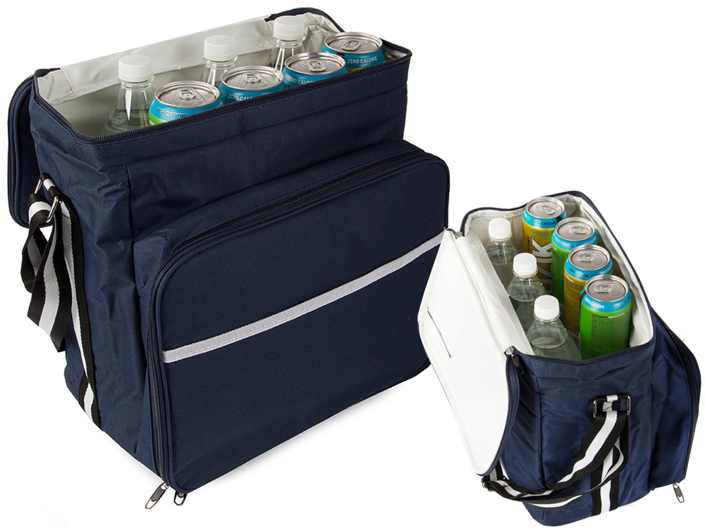 Insulated picnic bag with thermal lining, adjustable strap, 33x33x24 cm (3)