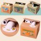 Battery Operated Piggy Bank Money Box, Cat Stealing Coins